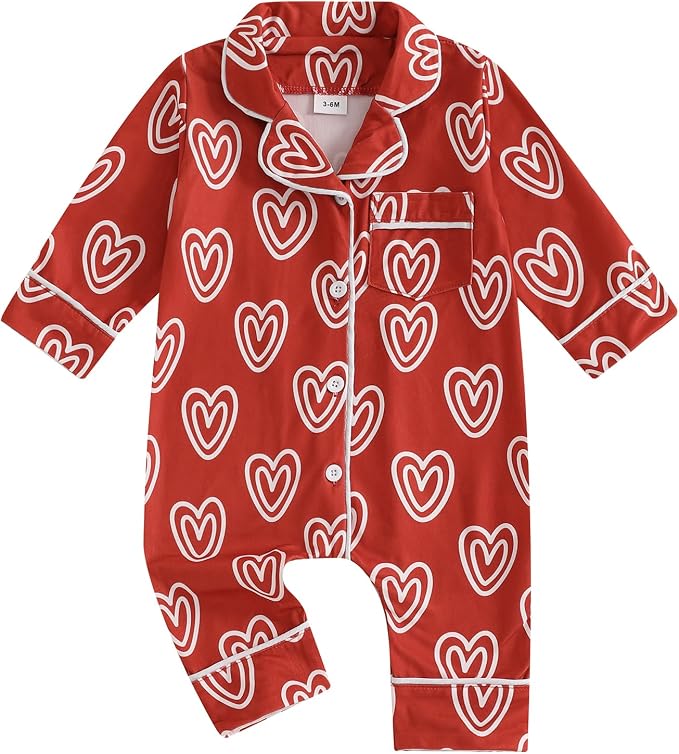 Balaflyie Baby Girl Button Down Pajamas Romper One-Piece Jumpsuit Long Sleeve by Balaflyie