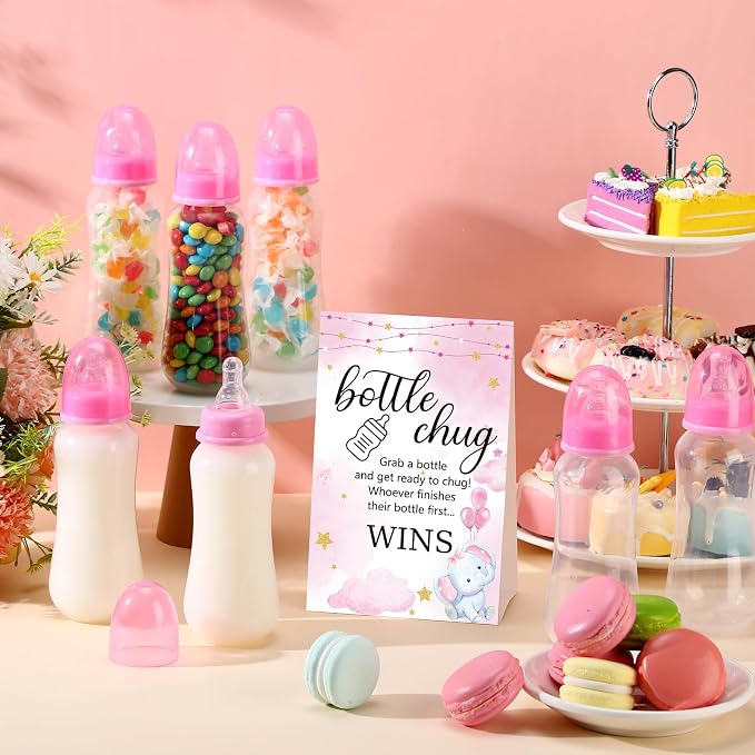 TrelaCo Cool Baby Shower Games Sets 12 Pcs Feeding Bottles - Image 4