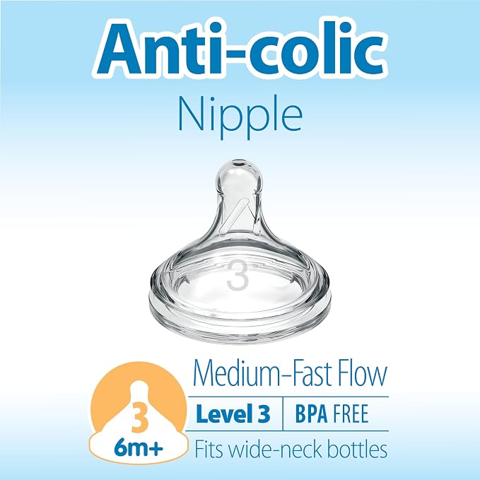 Dr. Brown's Anti-Colic Options+ Wide-Neck Sippy Bottle Starter Kit, - Image 8