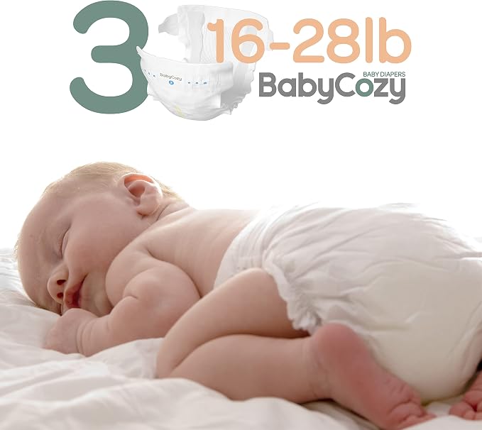 Baby Diapers Size 3, Bouncy Soft Diapers Hypoallergenic Without Chlorine - Image 3