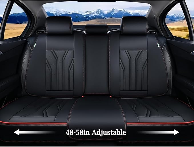 FLORICH Leather Seat Covers Full Set Car Seat Protectors 5 Seats Automotive - Image 5