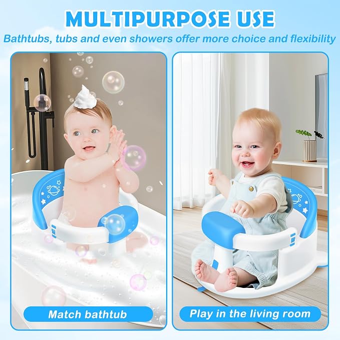 Baby Bath Seat for Babies 6 Months & up, Baby Bath Seat, Non-Slip Toddler Bath - Image 8
