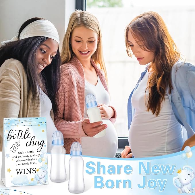 TrelaCo Cool Baby Shower Games Sets 12 Pcs Feeding Bottles - Image 5