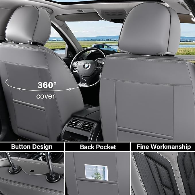 Coverado Seat Covers, Car Seat Covers Front Seats, Leather Seat Covers - Image 2
