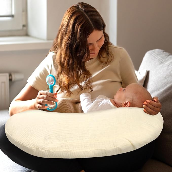 Hooyax Muslin Nursing Pillow Covers Only, Soft and Breathable Nursing Covers - Image 8