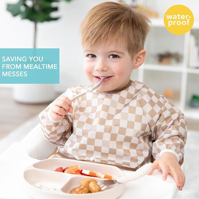 Bumkins Sleeved Bib for Girl or Boy, Baby and Toddler for 6-24 Mos, Essential - Image 2