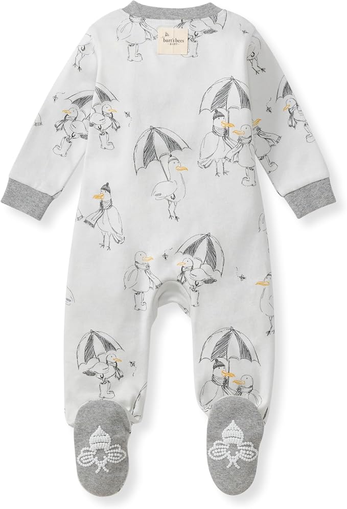 Burt’s Bees Baby Boys' One-Piece Sleep and Play 100% Organic Cotton PJs - Image 2