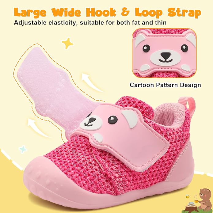 FEETCITY Baby Walking Shoes Wide Baby Shoes Boys Girls Infant Sneakers Crib - Image 3