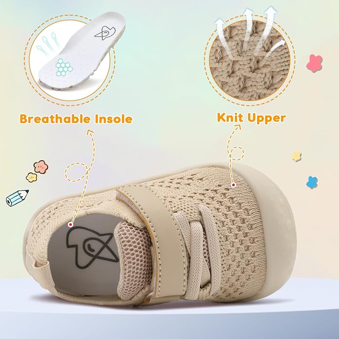 LeIsfIt Baby Shoes Girls Boys First Walking Shoes Infant Sneakers Crib Shoes - Image 5