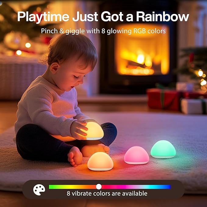 JolyWell Baby Night Light for Nursery, Soft Silicone Tap Control Night Lamp - Image 4