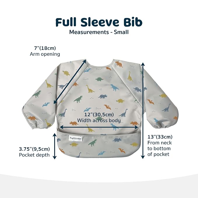 Tiny Twinkle Long Sleeve Bib for Babies & Toddlers – Waterproof Smock Bib for - Image 3