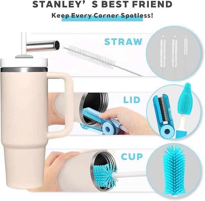 Sosmar 6 Pack Water Bottle Cleaner, Stanley Cup Cleaner Brush Kit - Image 4