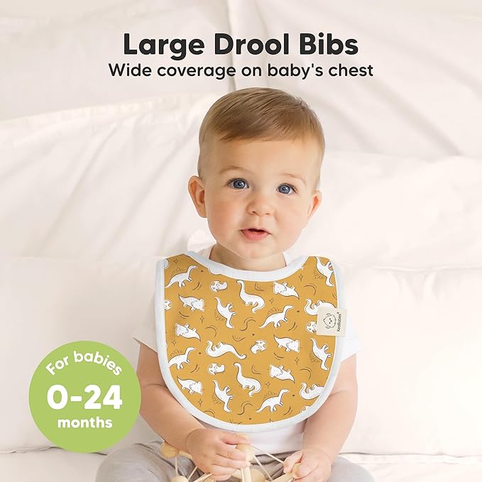 8-Pack Organic Baby Bibs for Boys, Girls - Image 2