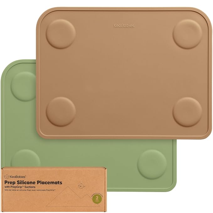 KeaBabies 2-Pack Silicone Placemats by KeaBabies
