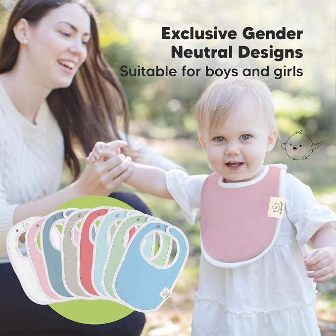 8-Pack Organic Baby Bibs for Boys, Girls - Image 6