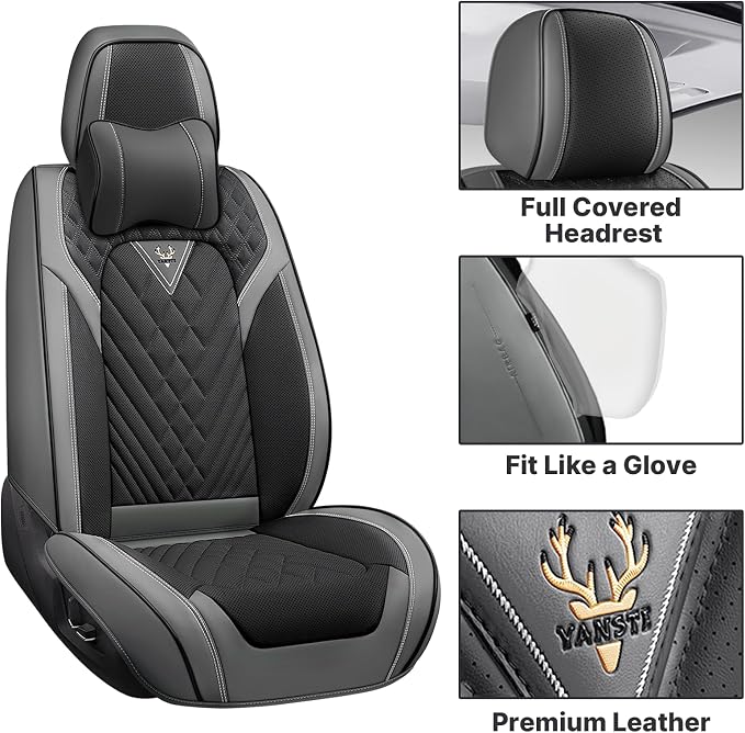 Car Seat Cover Full Coverage Seat Cover Premium Waterproof Faux Leather Cushion - Image 4
