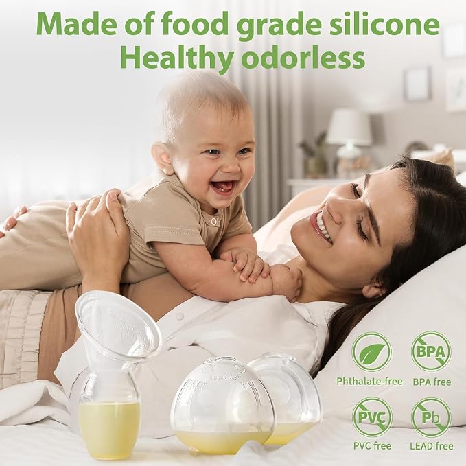 haakaa Silicone Breast Pump and Ladybug Breast Shells Combo - Image 6