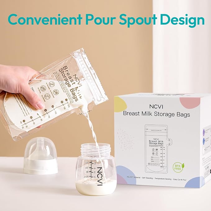 NCVI Breastmilk Storage Bags, 7oz Breast Milk Storage Bags - Image 5