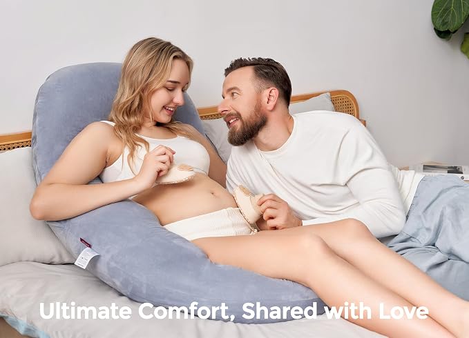 Momcozy Pregnancy Pillow for Sleeping, Dreamlign U Pro Maternity Pillow - Image 7