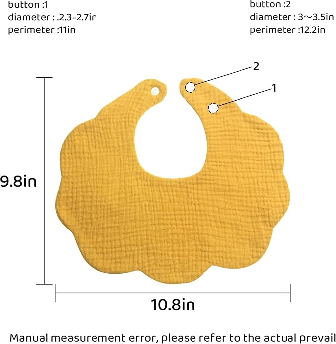Muslin Baby Bibs for Drooling and Teething Newborn Drool Bibs for Baby Girl Boy - Image 2