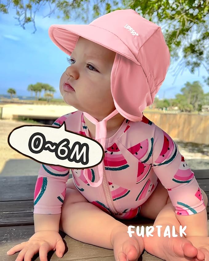 FURTALK Baby Sun Hat Girls and Boys Summer Beach Swim Hat Essentials UPF 50+ - Image 6