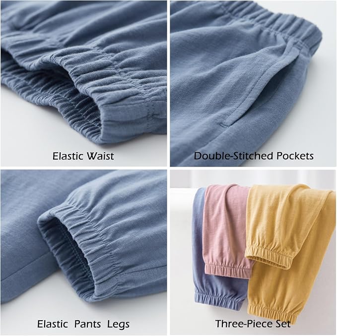 Toddler Boys Pants 3 Pack Soft Cotton Long Bloomers Kids Summer Fall Boy Casual - Image 6