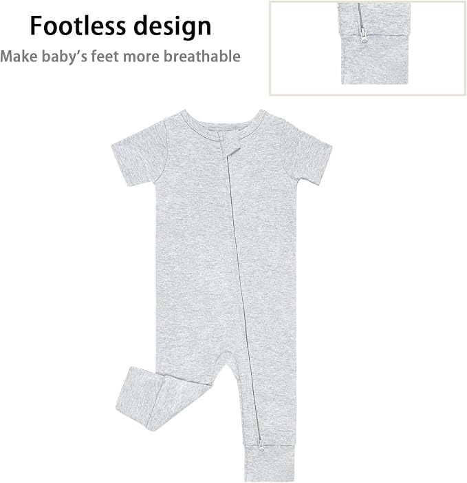GUISBY Footless Short Sleeve Baby Pajamas - Image 5