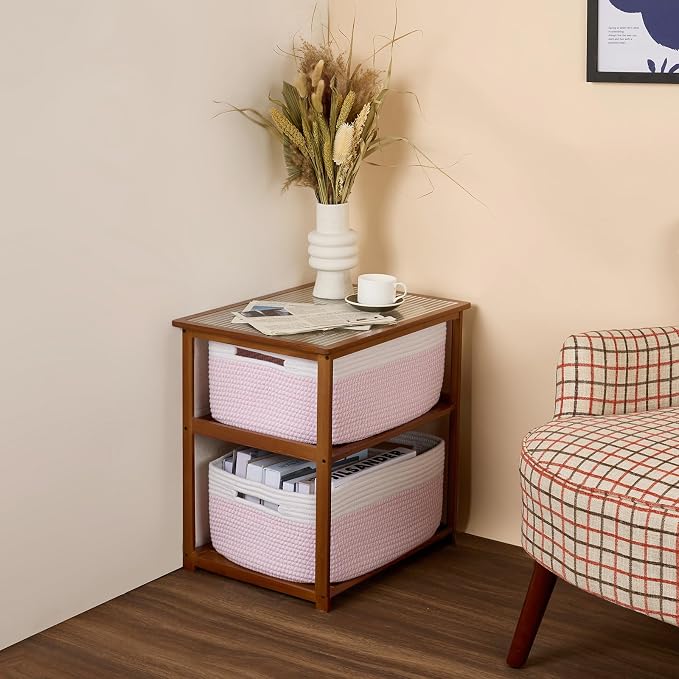 Large Storage Baskets for Organizing, Closet Shelf Baskets for Clothes Blanket - Image 8