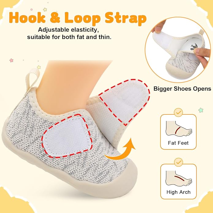 FEETCITY Baby First Walking Shoes Wide Baby Shoes Infant Sneakers Newborn Crib - Image 4