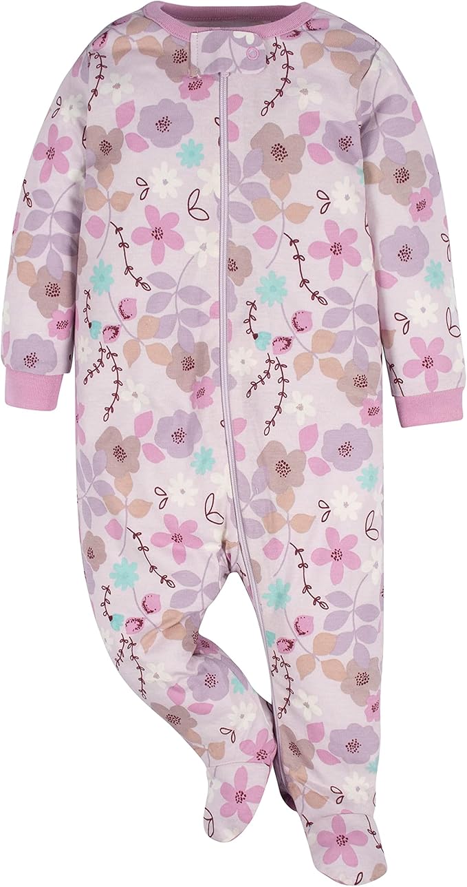 Gerber Baby Girls 4 Pack Sleep 'N Play Footie - Image 3