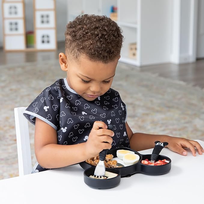Bumkins Disney Toddler Utensils, Kids Size Fork and Spoon Set, Silicone and - Image 3