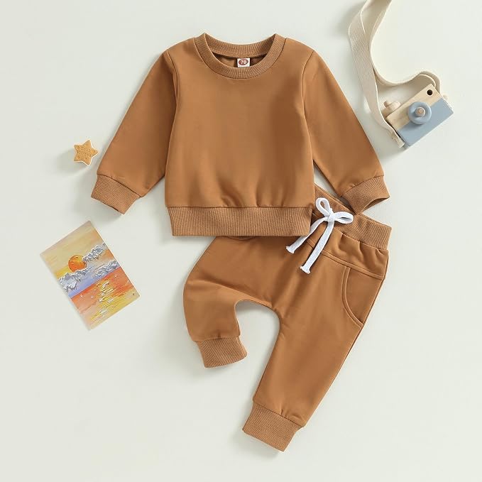 Tiaham Baby Boy Clothes Girl Outfits Fashion Sweatshirt Sweat Pant Kids Toddler - Image 2