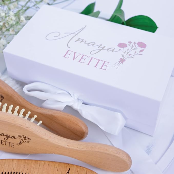 Custom Wooden Baby Brush Set | Personalized Wooden Baby Brush | Personalized - Image 5