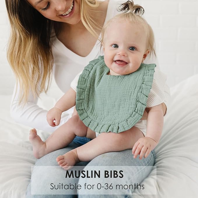 Baby Muslin Bibs Bandana Drool Bibs - Image 4