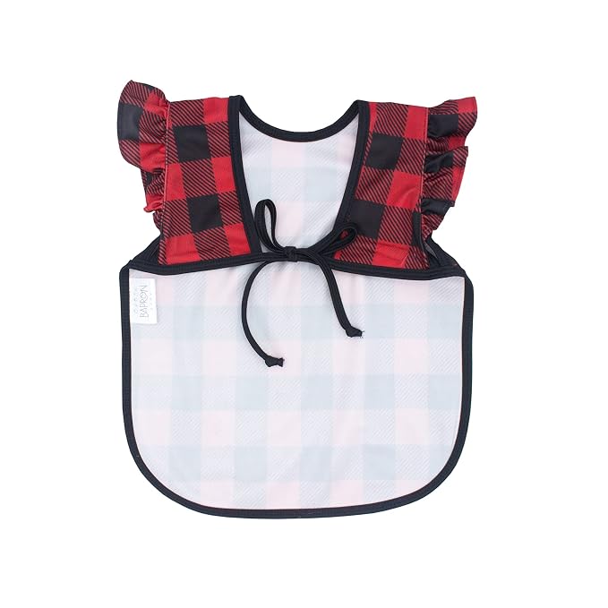 BapronBaby Flutter Red Buffalo Plaid Bapron - Image 3
