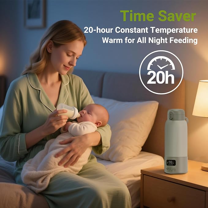 Portable Milk Warmer, 17oz Large Capacity Bottle Warmer - Image 3