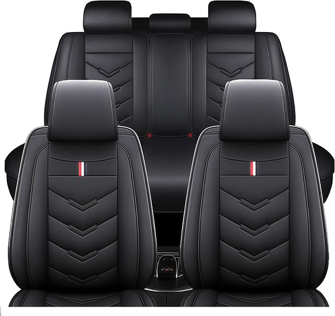Leather Car Seat Covers Fit for LR LR4 2009-2016, 5 Seater Waterproof and by TENDER+GLOW