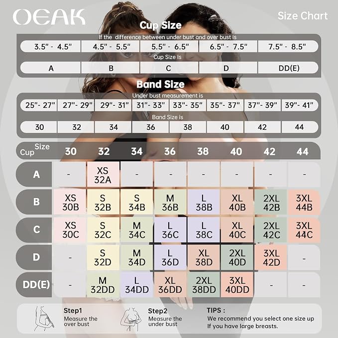 OEAK Womens Deep V Bras Wireless Comfortable Bra Supportive No Underwire Bras - Image 6
