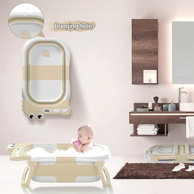 Collapsible Baby Bathtub for Newborn, Foldable Baby Bath Tub - Image 4