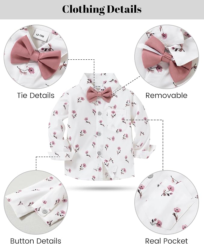 nilikastta Boy Suit Toddler Boy Outfit Boy Dress Shirt - Image 4