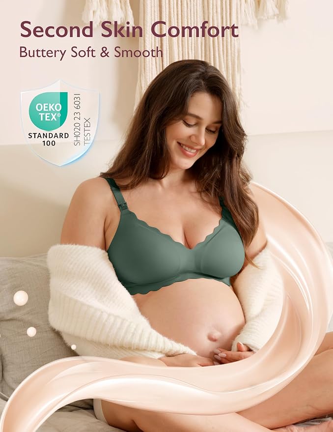 Momcozy Nursing Bras for Breastfeeding, Seamless Pregnancy Maternity Bra - Image 2