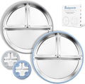 Stainless Steel Toddler Plate by Bakpoco