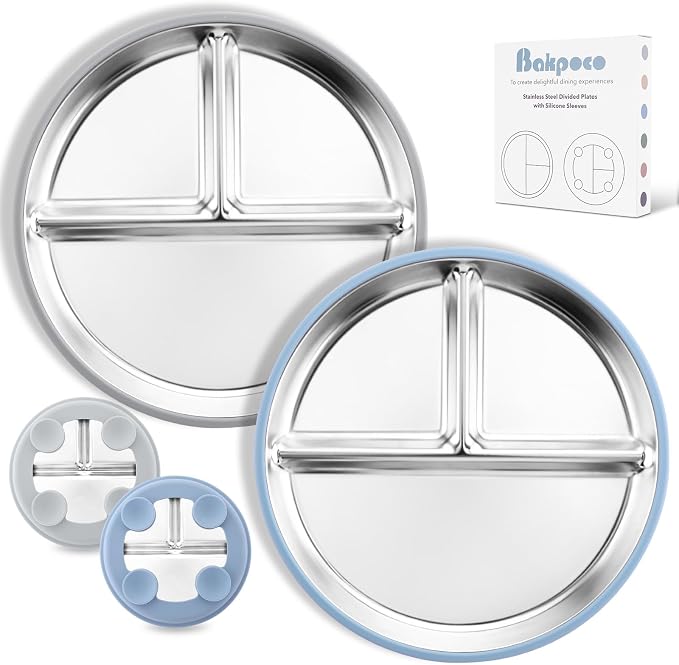 Stainless Steel Toddler Plate by Bakpoco