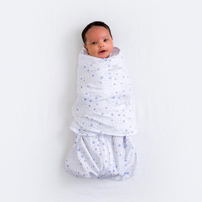 HALO 100% Cotton Sleepsack Swaddle, 3-Way Adjustable Wearable Blanket, TOG 1.5 - Image 4