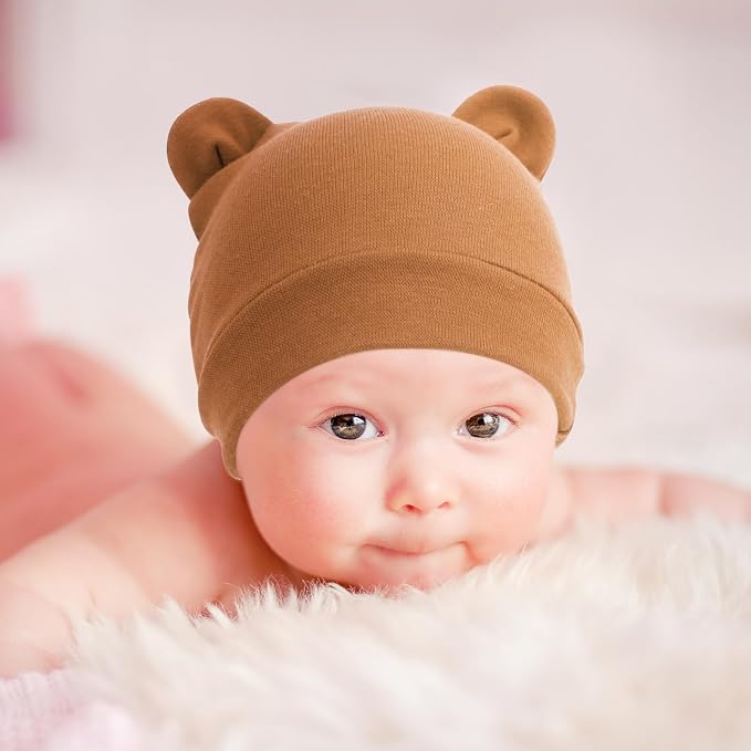 DRESHOW BQUBO 6 Pack Baby Hats for Boys Girls Unisex Baby Hat Soft Knit Cap - Image 4