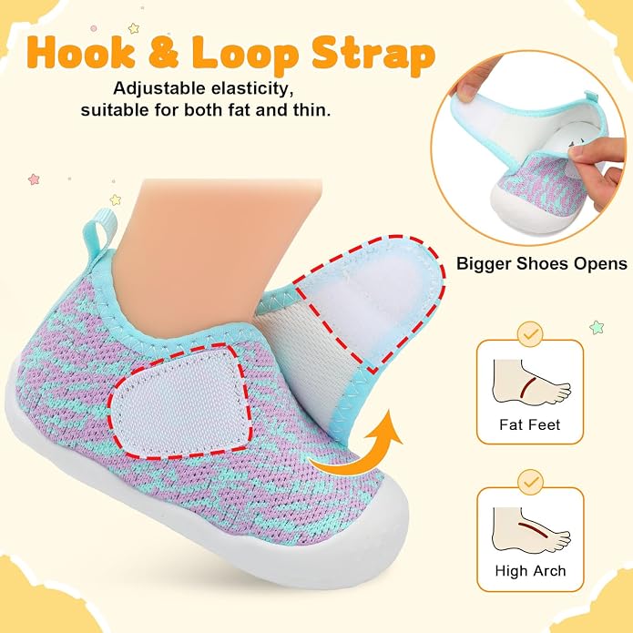 FEETCITY Baby First Walking Shoes Wide Baby Shoes Infant Sneakers Newborn Crib - Image 4