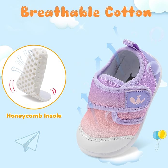 FEETCITY Baby First Walking Shoes Boys Girls Infant Sneakers Crib Shoes - Image 4