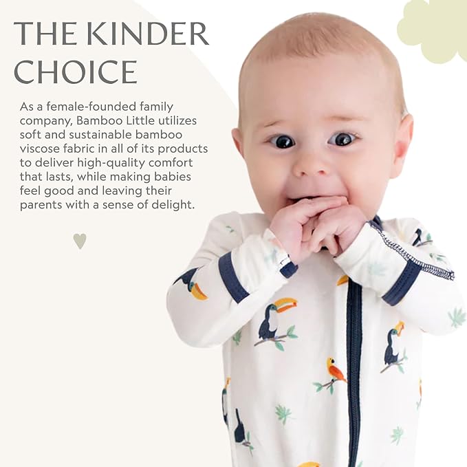 Bamboo Little Soft Baby Footie Pajamas, Baby Clothes, Newborn Sleepers - Image 6
