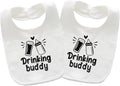 Baby Twins Bibs Drinking Buddy Newborn Baby Bibs Cute Unisex Bibs Set Toddler by QIANWANYI