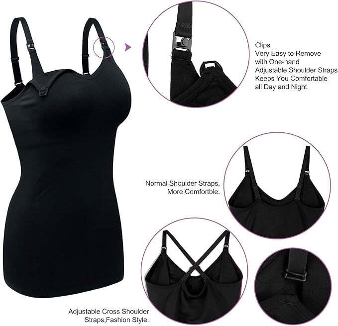 Womens Maternity Nursing Tank Cami - Image 4